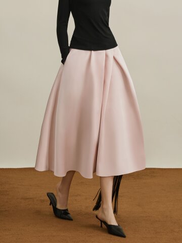 YY_Loose solid versatile skirt_2color