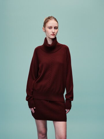 Callaite Pure Cashmere Cowl Neck Pullover (5 Colors)