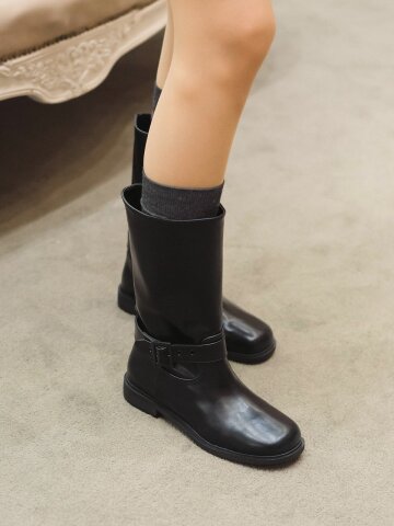 ljh031-7 Belt Mid Boots