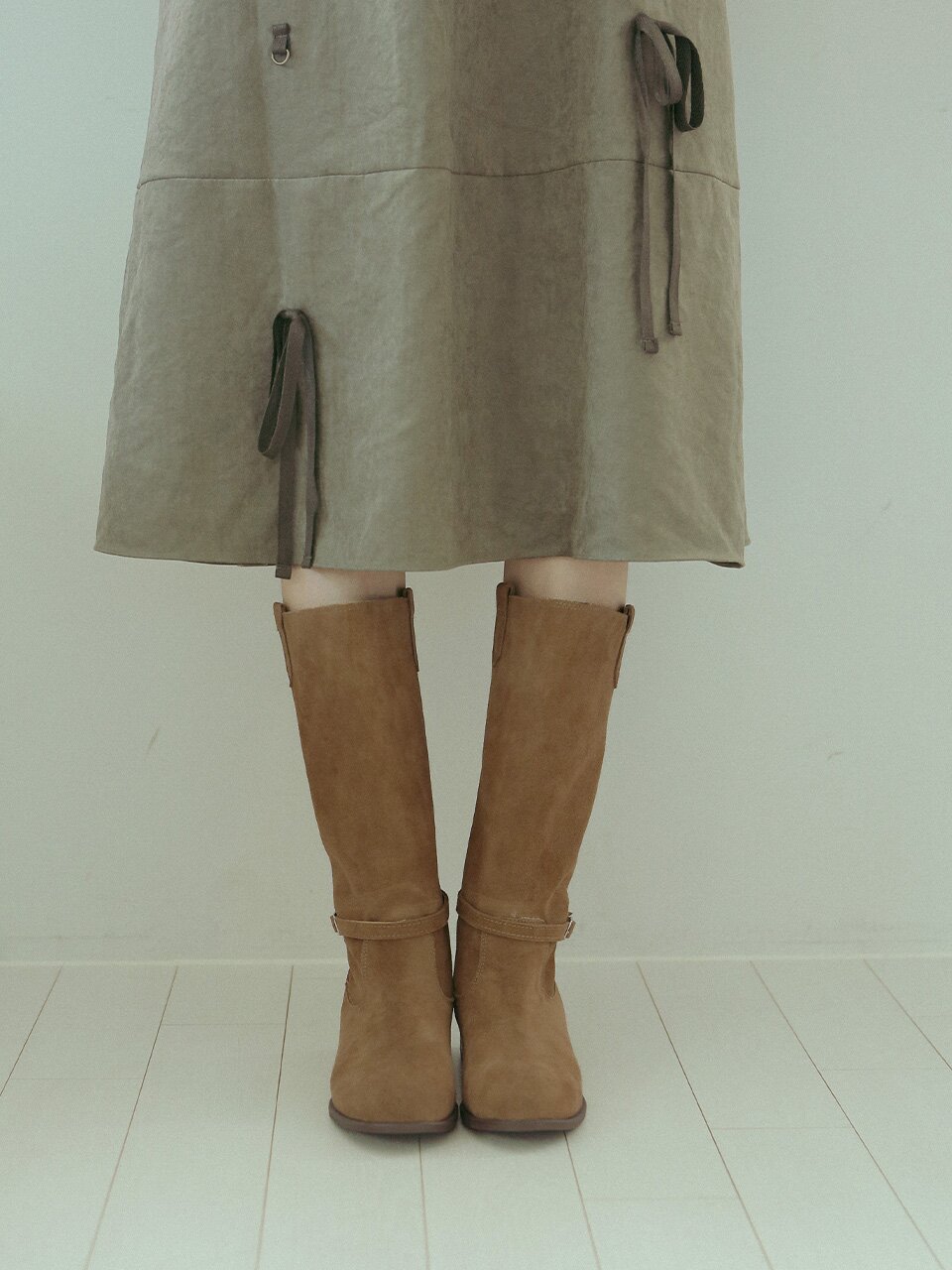 ljh087-7 Classic Belted Long Boots - 2 Colors