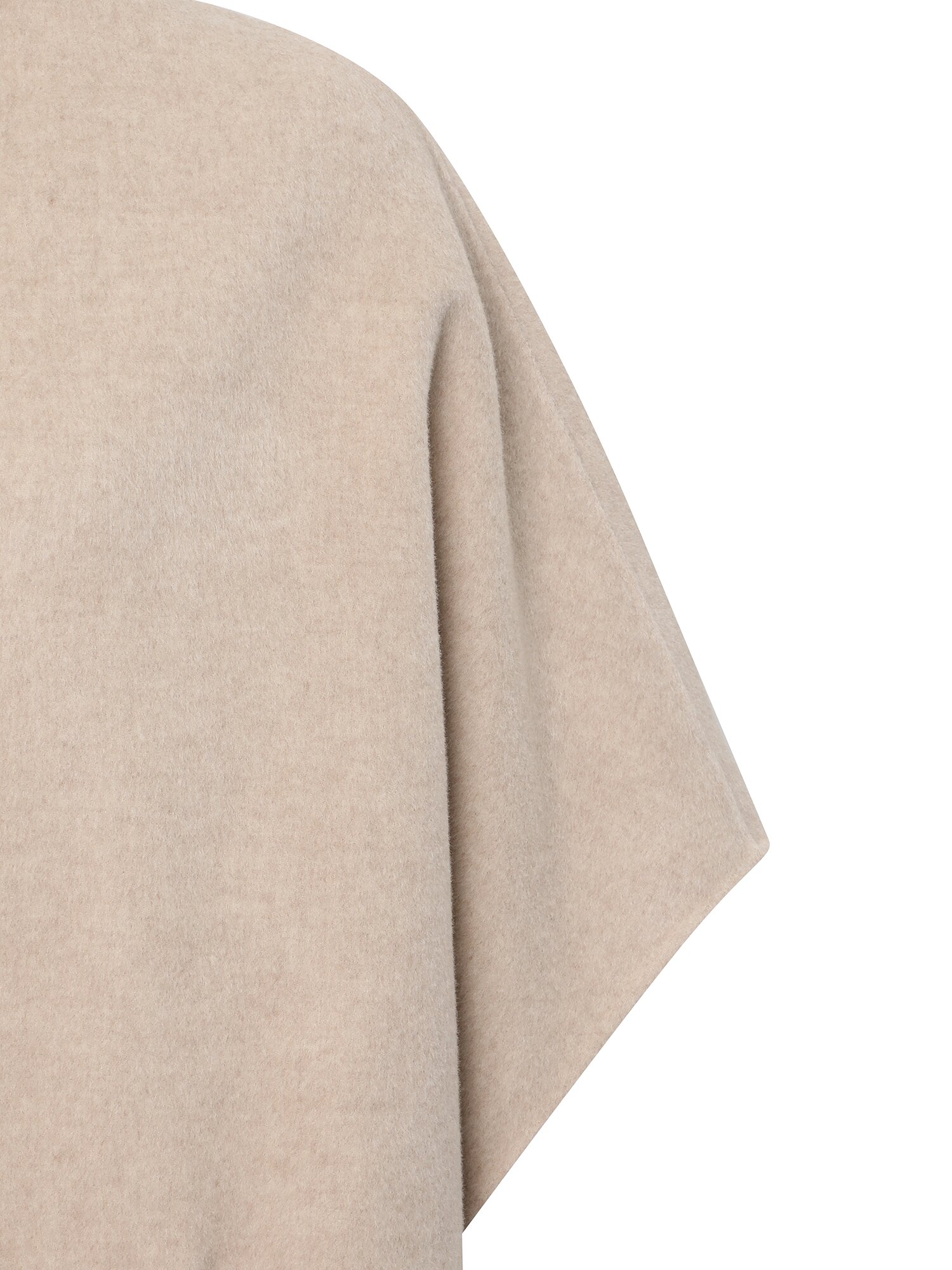 울 캐시미어 머플러 핸드메이드 케이프 코트 (LIGHT BEIGE)