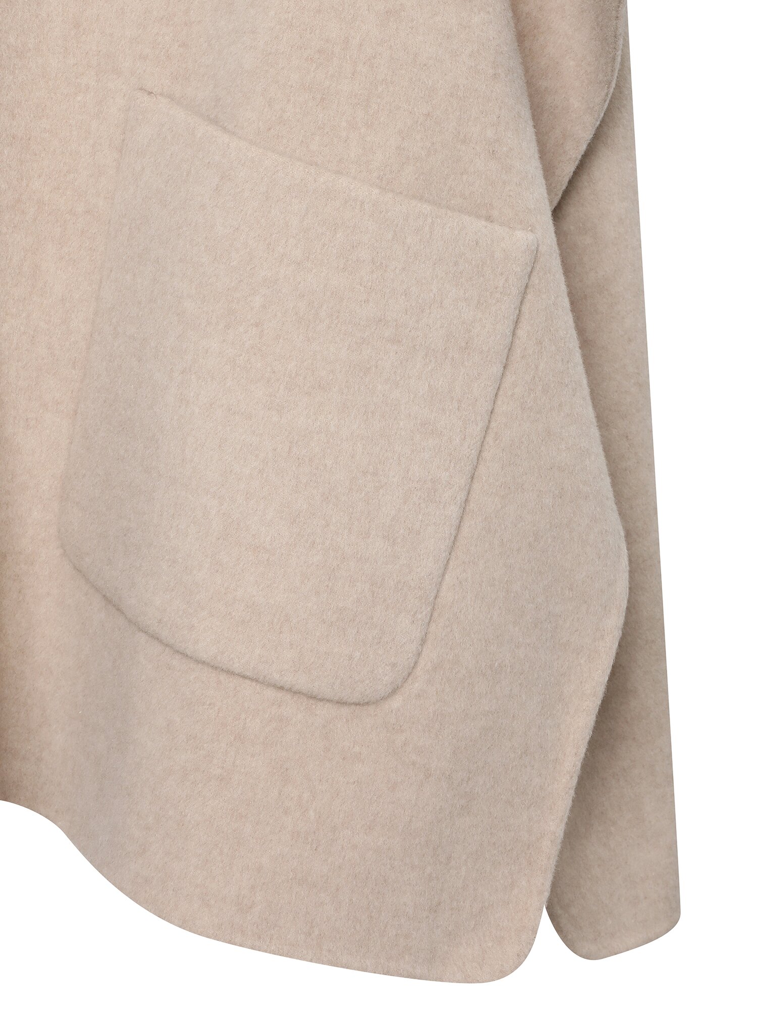 울 캐시미어 머플러 핸드메이드 케이프 코트 (LIGHT BEIGE)