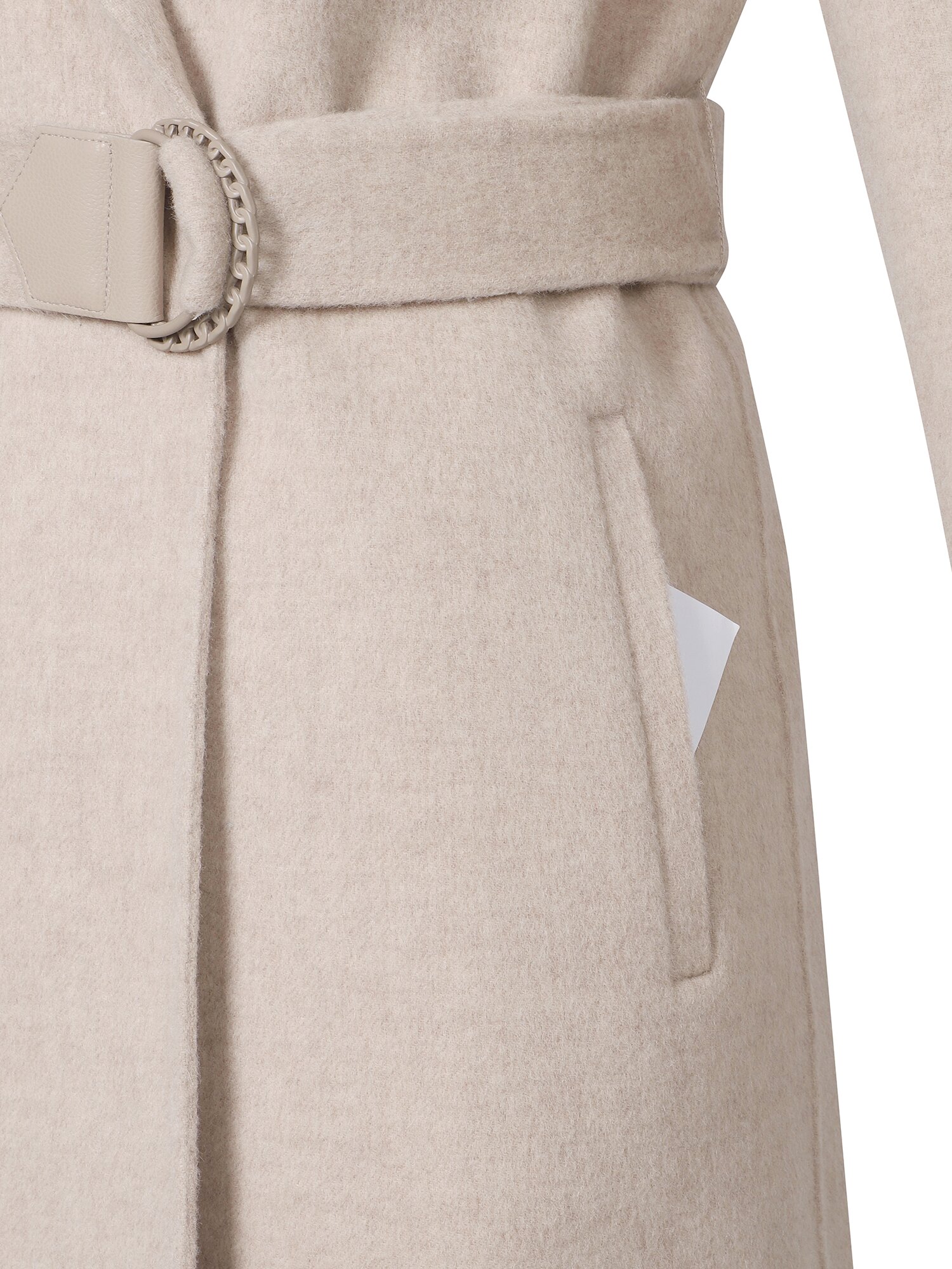 울 캐시미어 벨티드 핸드메이드 코트 (MELANGE BEIGE)