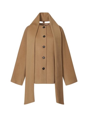 울 머플러 핸드메이드 하프코트 