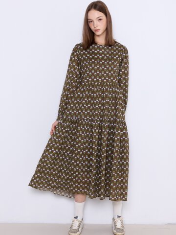 Whisper Long Dress [Brown]