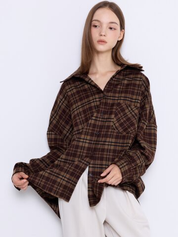 Over Check Shirt [Chestnut]