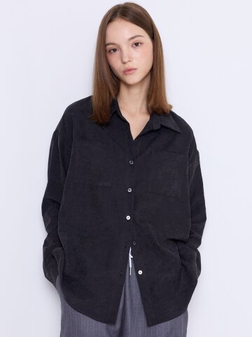 Soft Suede Shirt [Charcoal]