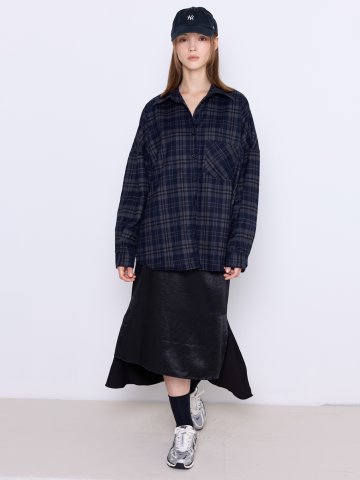 Mermaid Half Banding Skirt [Black]