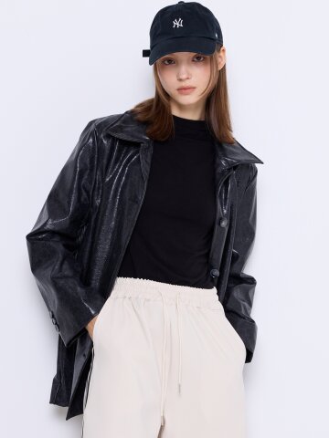 Cracked Leather Jacket [Charcoal]