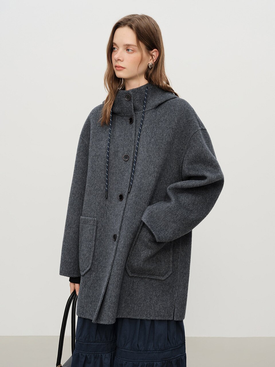 웬스데이딜라잇 WD_String hooded mid-length coat_2color (WD_String hooded mid ...