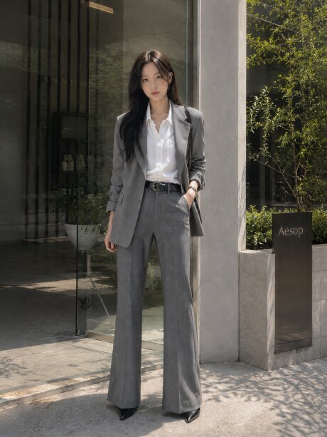 레귤러핏 셋업 슬랙스 팬츠 