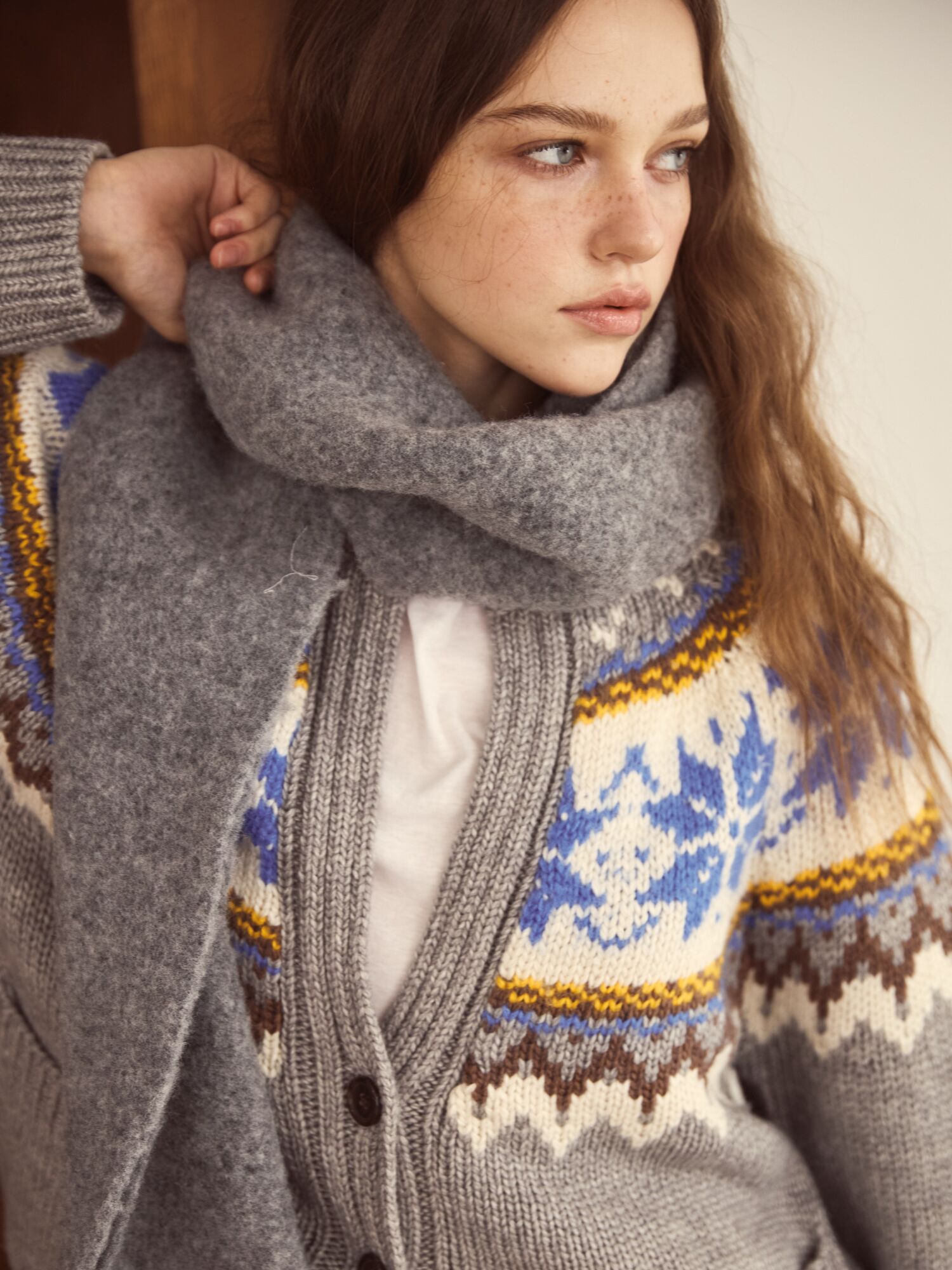 nordic salt cardigan gray