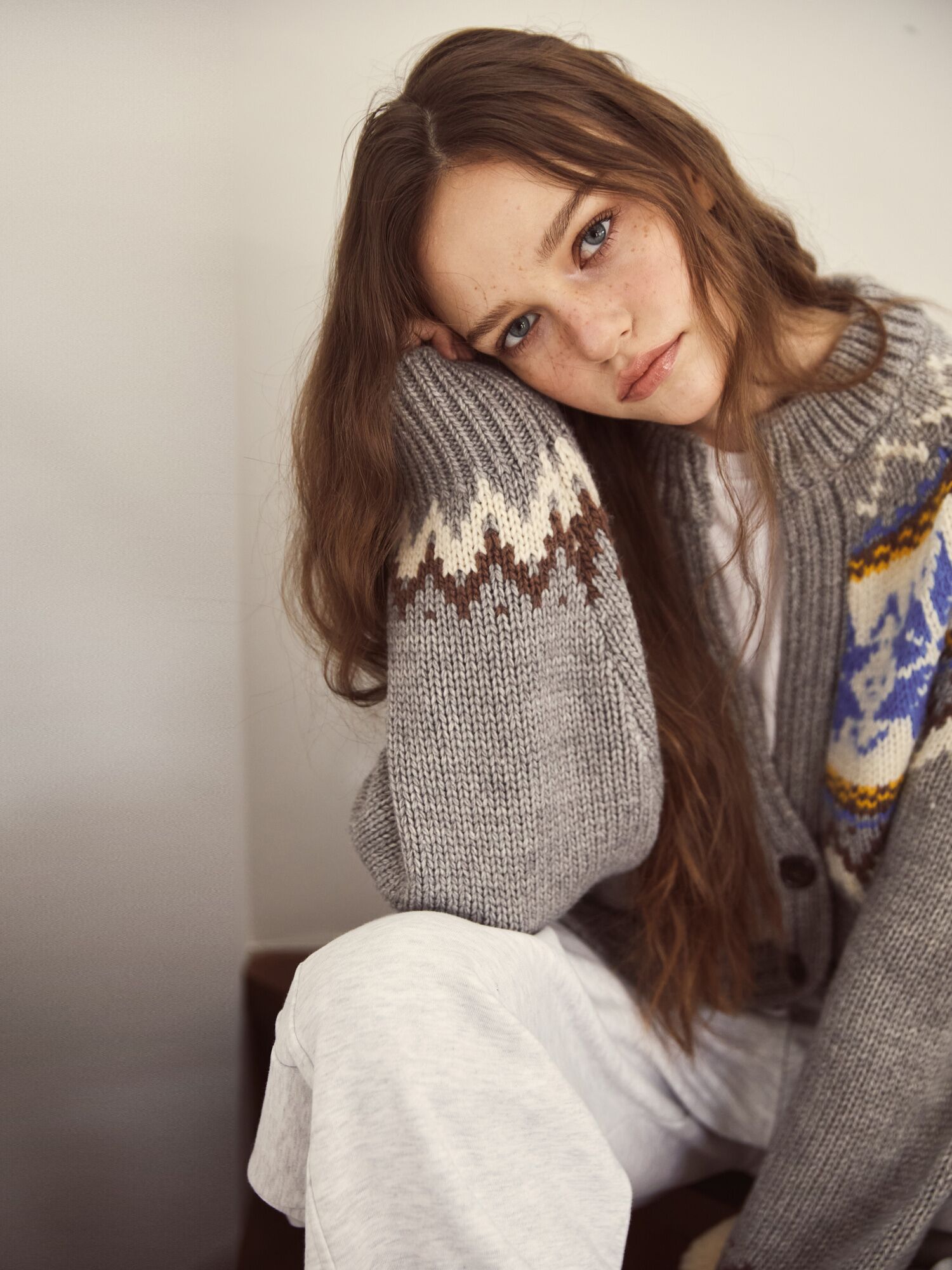 nordic salt cardigan gray