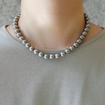 바이데이지 웜그레이 10mm 진주 목걸이 Bn0594