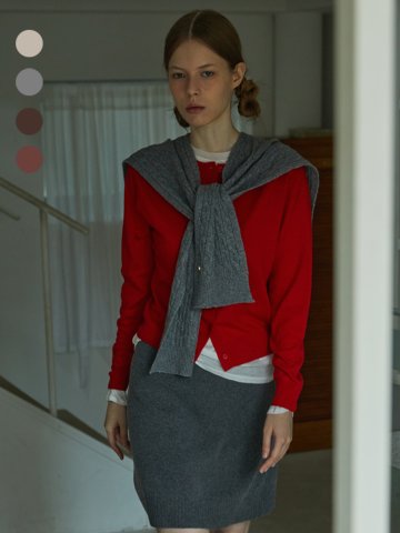 [기프트박스]_버진울 케이블 가디건 머플러_4컬러