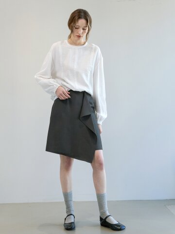 드레이프 랩 하프팬츠