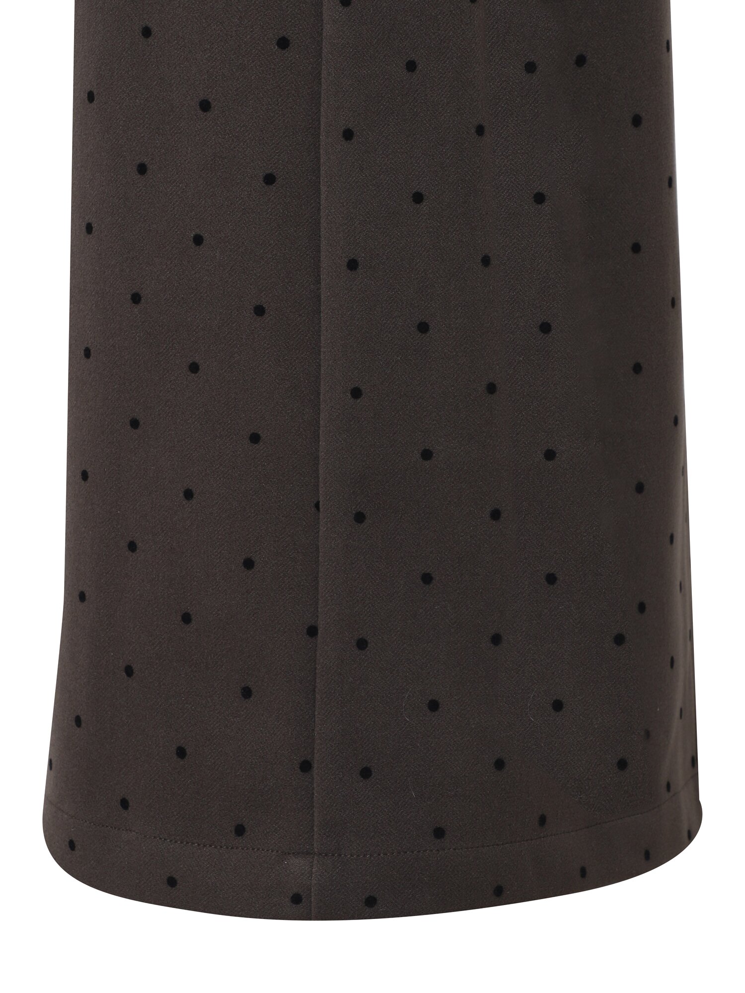 도트 패턴 투 턱 A라인 스커트 (BROWN)