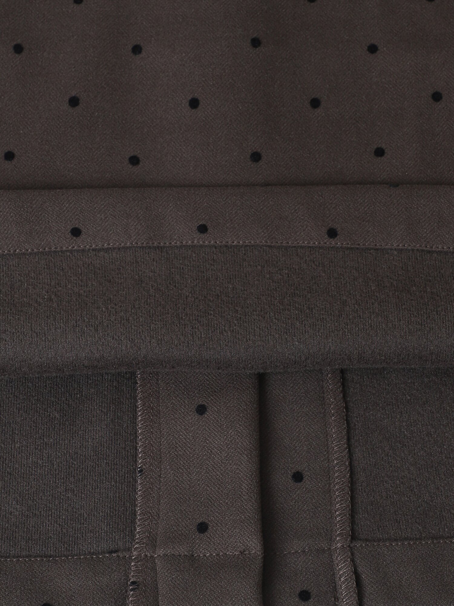 도트 패턴 투 턱 A라인 스커트 (BROWN)