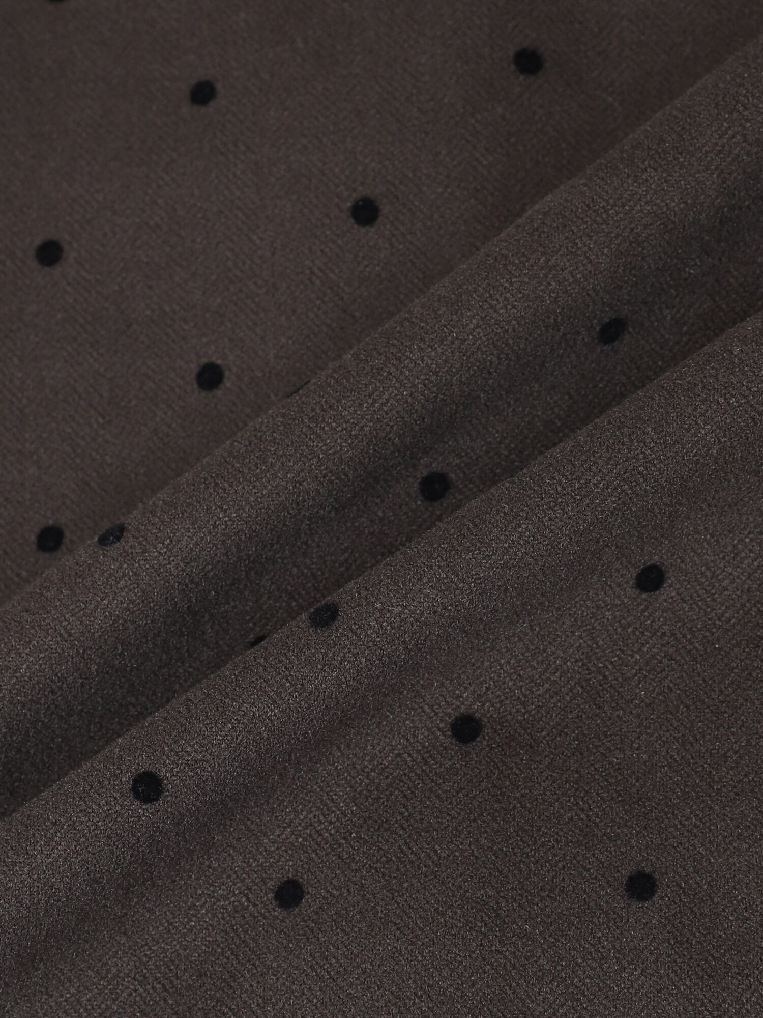 도트 패턴 투 턱 A라인 스커트 (BROWN)