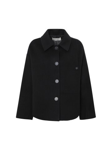 울 캐시미어 사이드 포켓 하프 코트 