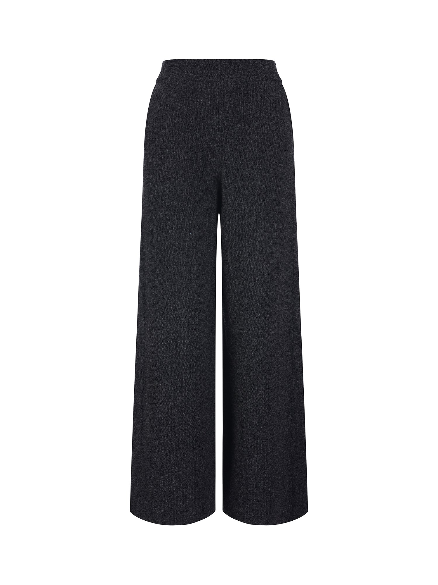 울 밴딩 와이드 니트 셋업 팬츠  (DARK GREY)