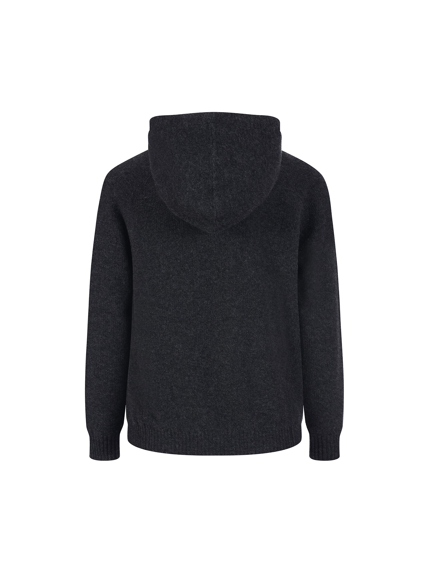 울 후드넥 풀오버 셋업 니트 (DARK GREY)
