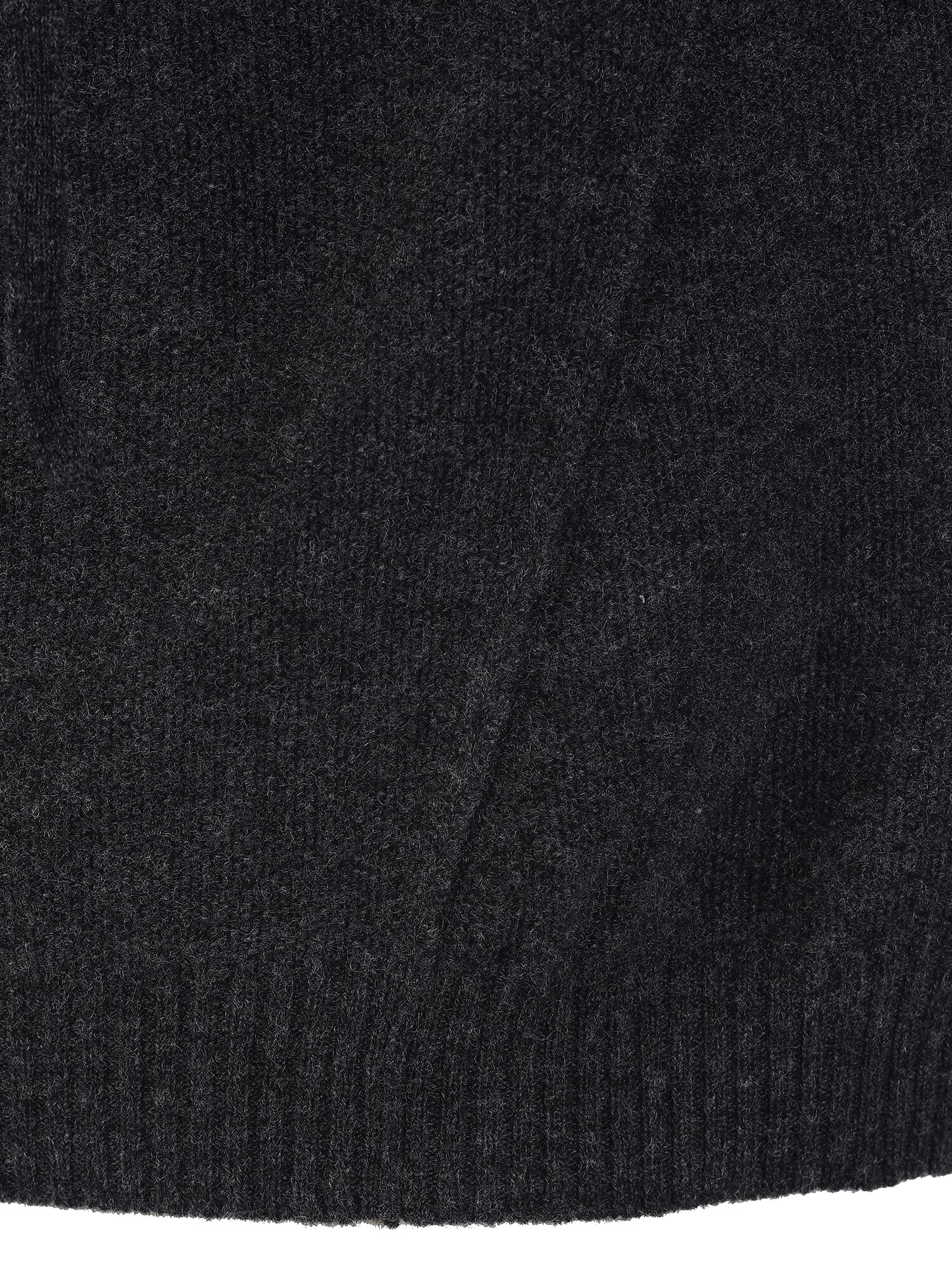 울 후드넥 풀오버 셋업 니트 (DARK GREY)