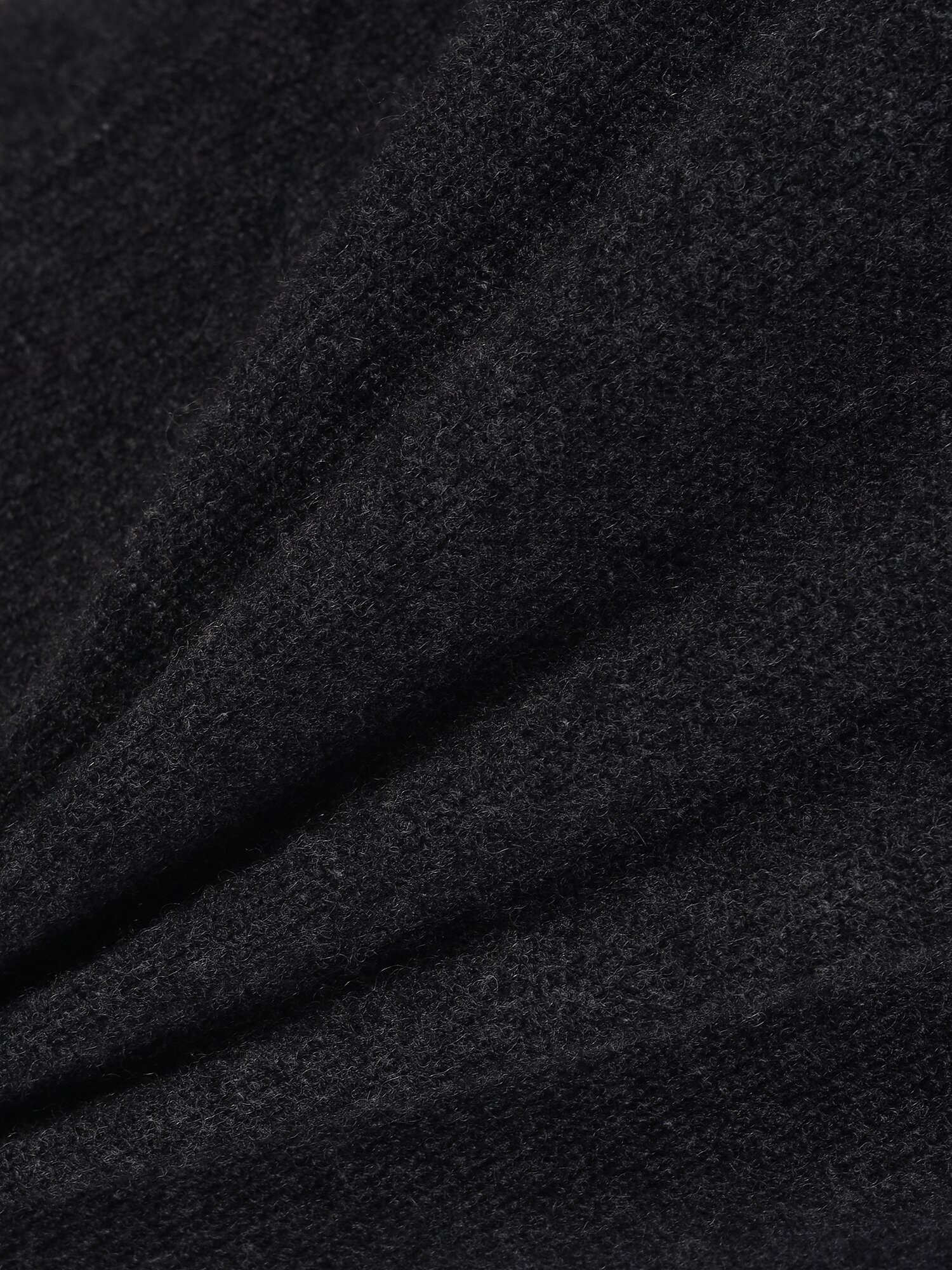 울 후드넥 풀오버 셋업 니트 (DARK GREY)