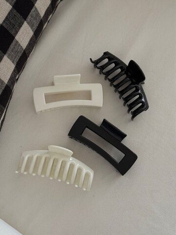 [2개세트] 올림머리 실리콘 집게핀