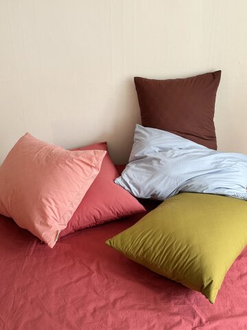 에브리 고밀도 60수 바이오워싱 면 베개커버 5COLOR