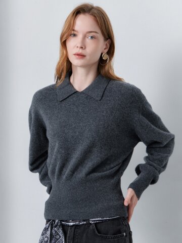 [케이미에르] 소프트 카라 니트 풀오버