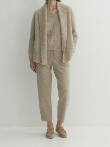 캐시미어100% 마고 배기 팬츠_STK231001