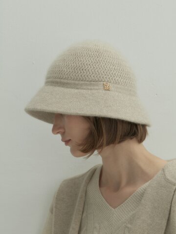 캐시미어100% 아델 버킷 햇_SAC231001