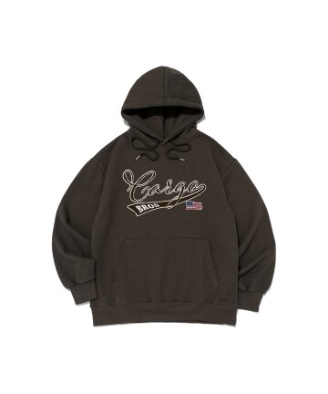 빈티지 로고 후드 티셔츠 (카키)