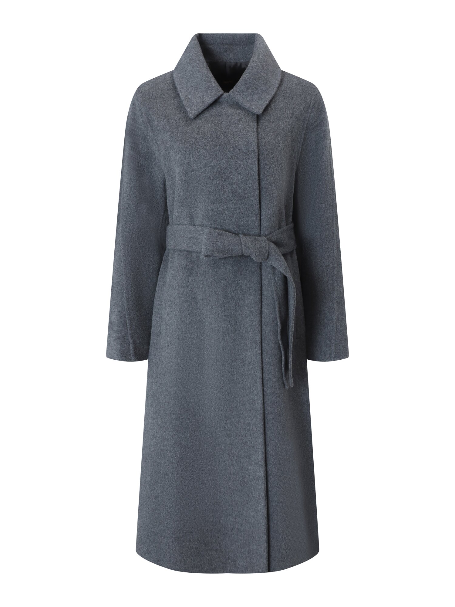 울 캐시미어 벨티드 발마칸 코트 (MELANGE GREY)
