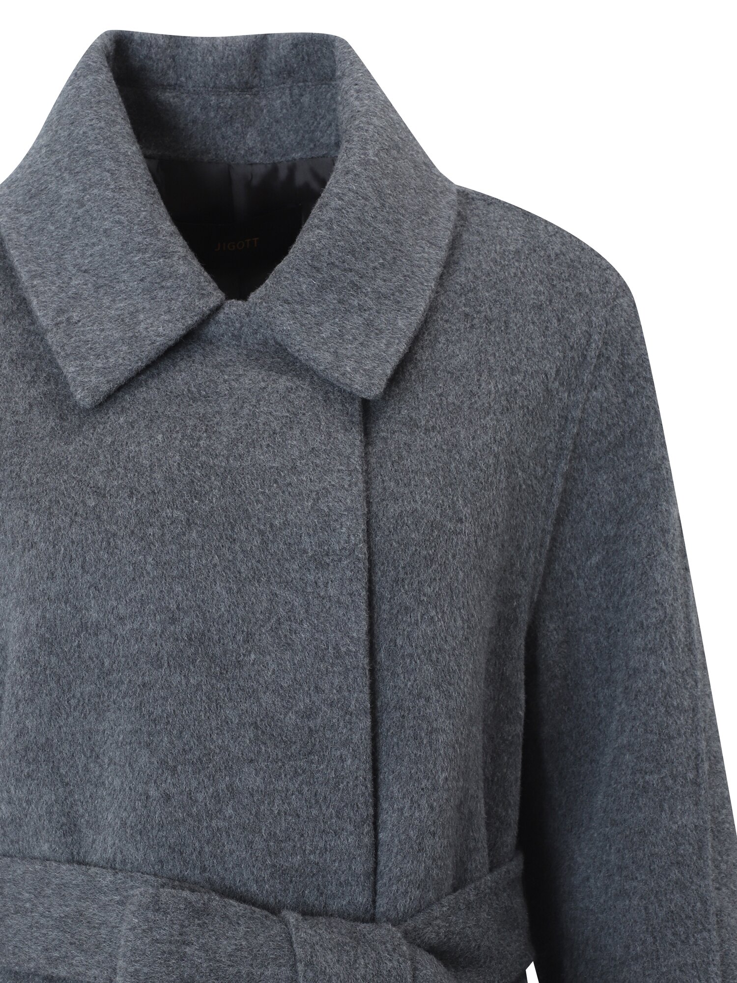 울 캐시미어 벨티드 발마칸 코트 (MELANGE GREY)