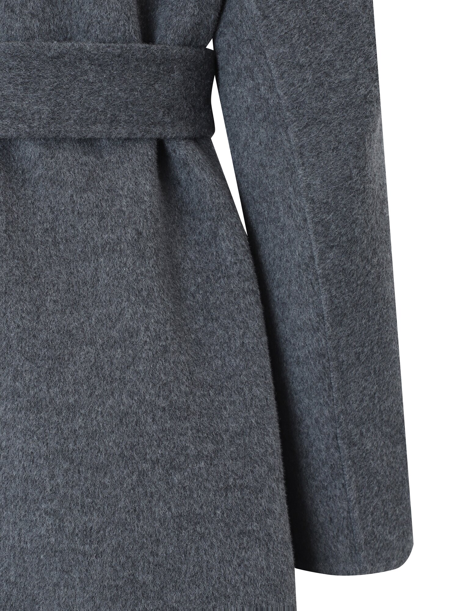 울 캐시미어 벨티드 발마칸 코트 (MELANGE GREY)