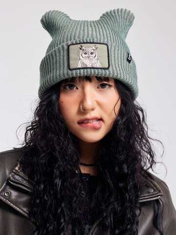 뉴 애니멀 와펜 부엉이 투톤 귀비니