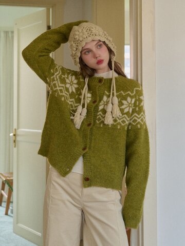 SR_Fair island knitted cardigan_2color