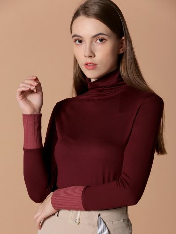 [페리 메라] 바나나 목폴라 (버건디)