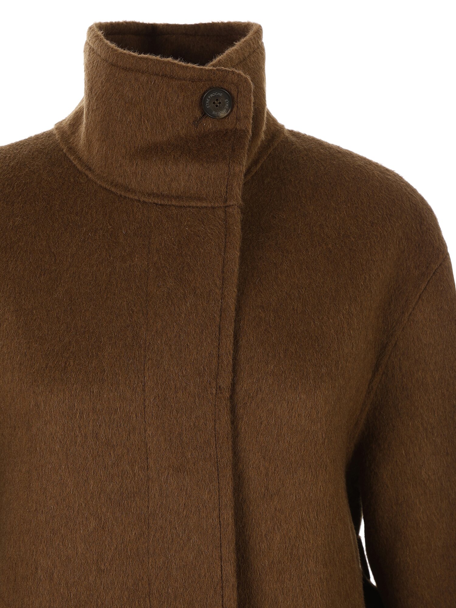 울 카멜 블렌드 핸드메이드 코트 (BROWN)