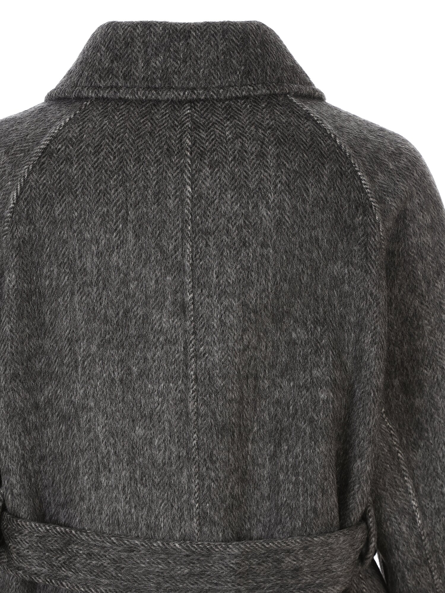 울 캐시미어 벨티드 핸드메이드 코트 (DARK GREY)