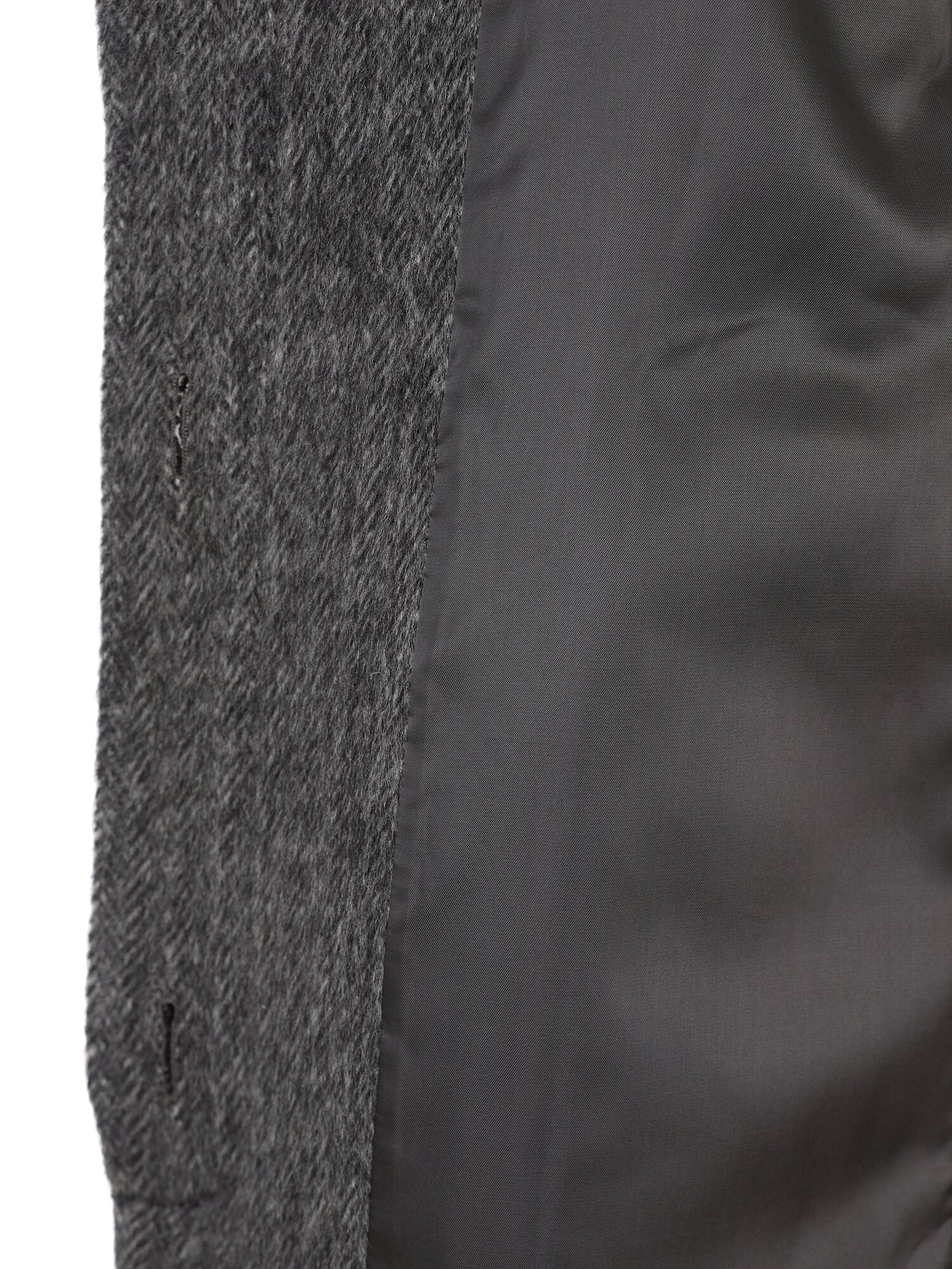 울 캐시미어 벨티드 핸드메이드 코트 (DARK GREY)