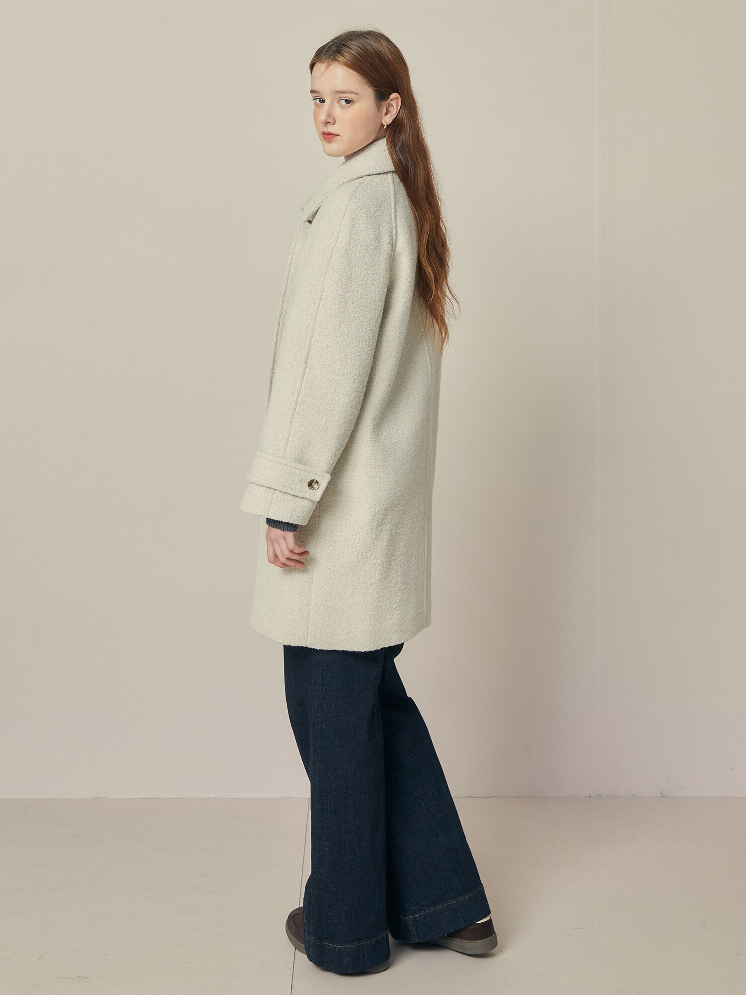 알파카 블렌드 발마칸 코트 (CREAM)