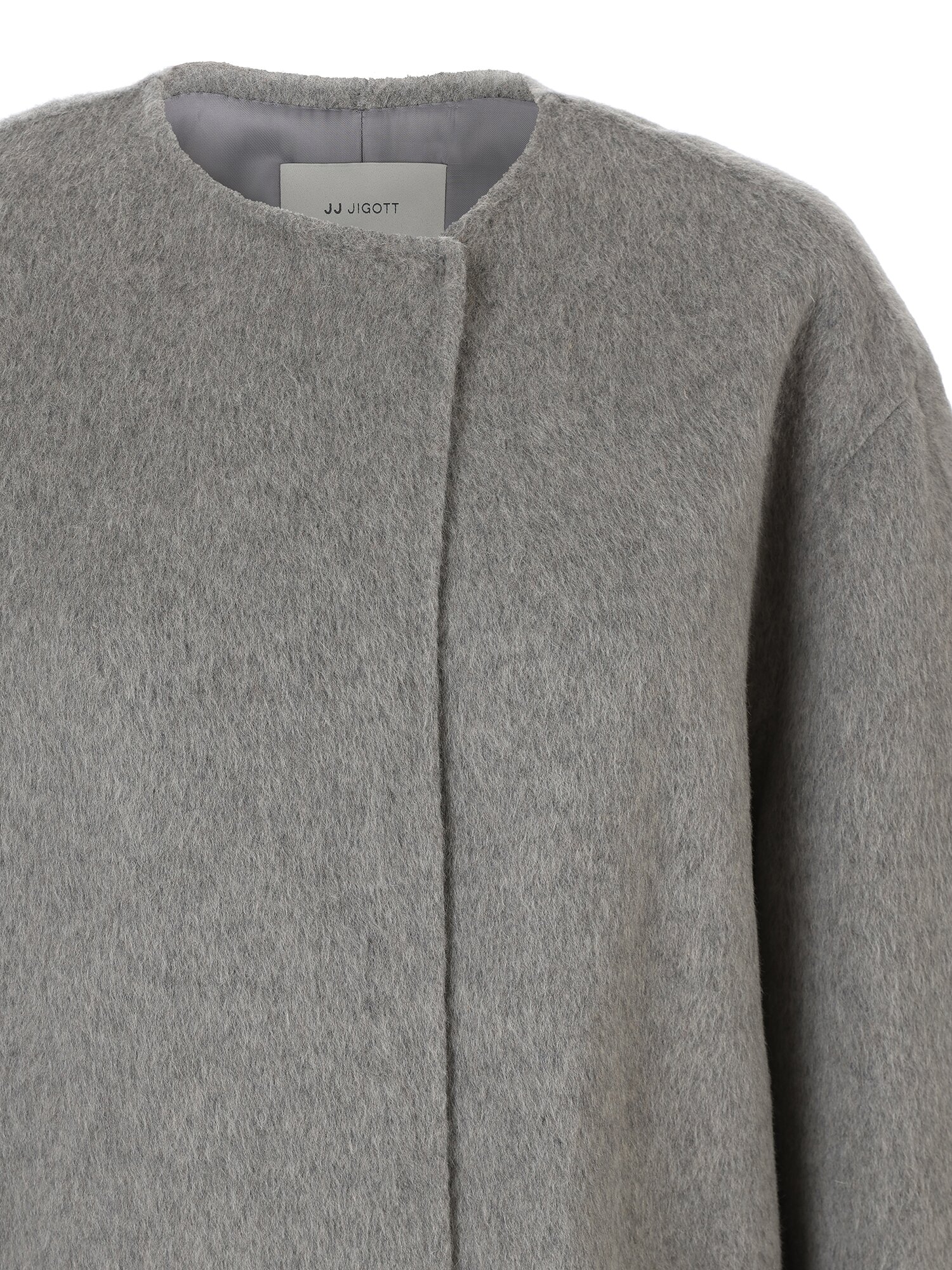 울 카멜 머플러 핸드메이드 코트 (MELANGE GREY)