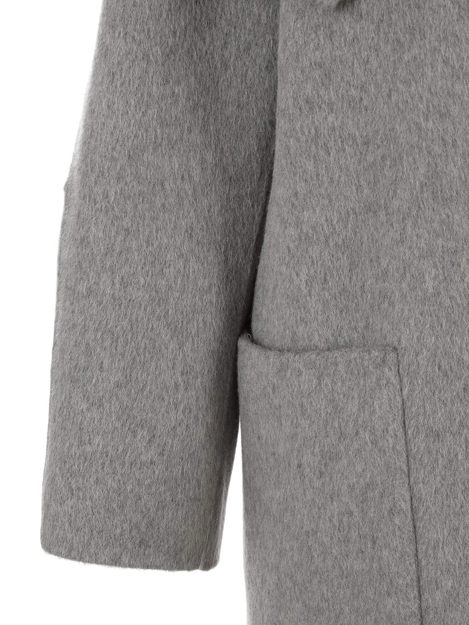 울 카멜 머플러 핸드메이드 코트 (MELANGE GREY)