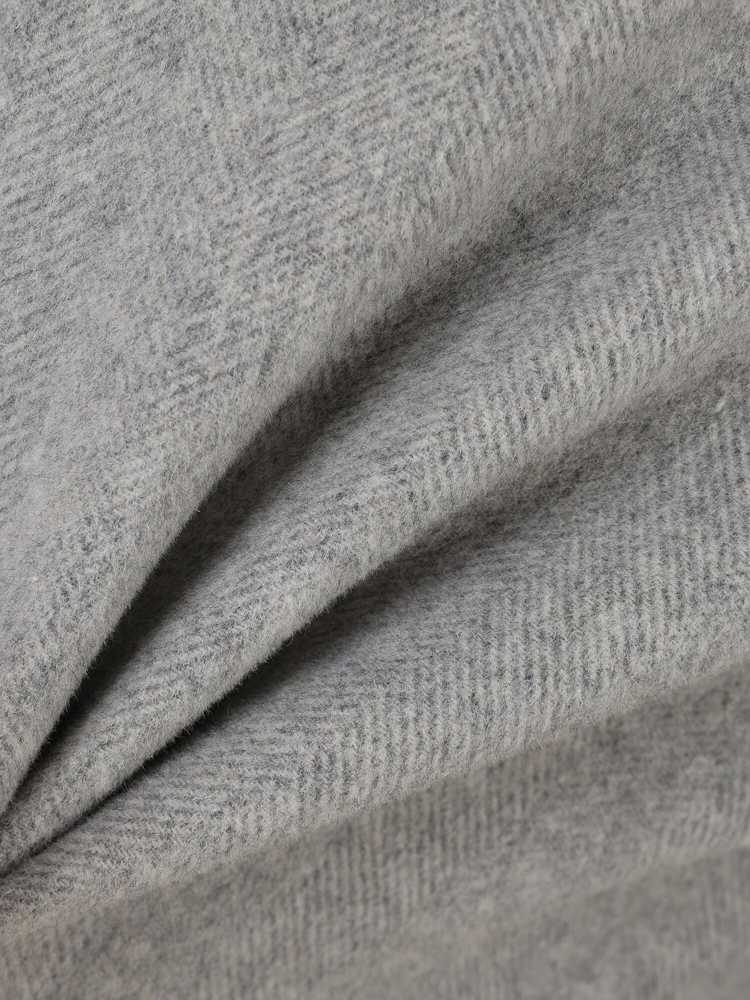 울 캐시미어 블렌드 하이넥 재킷 (LIGHT GREY)