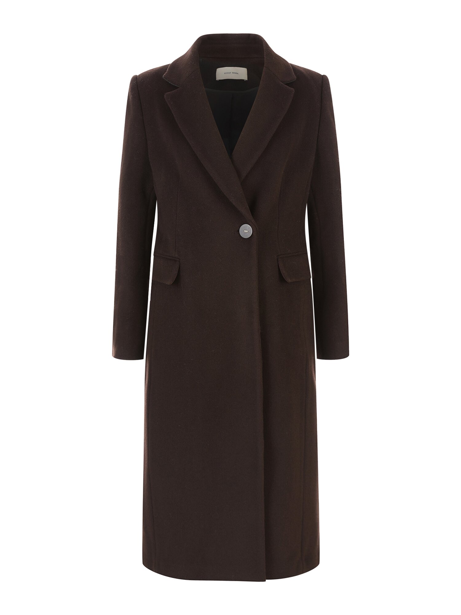 울 캐시미어 블렌드 더블 코트 (DARK BROWN)