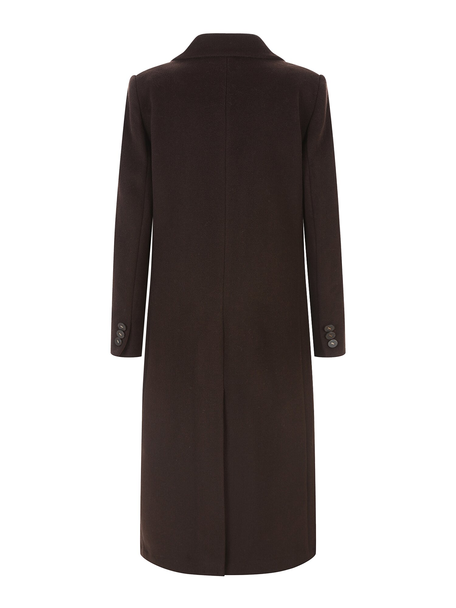 울 캐시미어 블렌드 더블 코트 (DARK BROWN)