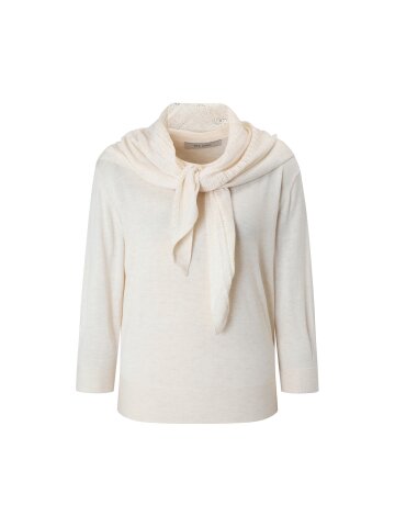 숄 머플러 레이어드 풀오버 니트 